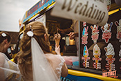 Children love ice creams served by Mister Nice Cream at Jo and Siobhann wedding.