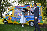Photos of Kate and Martin Carter's wedding ice cream catering at Chalgrove, UK by Mister nice Cream.